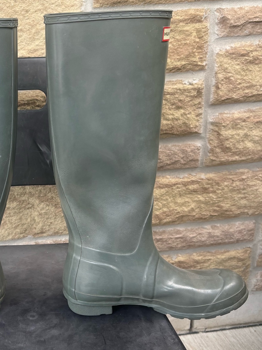 Hunter Brand Women's Rain Boots in dark Green - Picture 5 of 11
